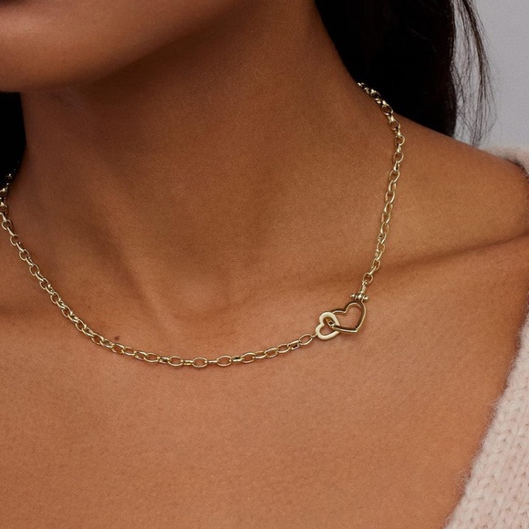 Gorjana NWT Parker Heart Necklace - Gold - Picture 3 of 9